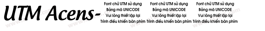 UTM Acens字体转换